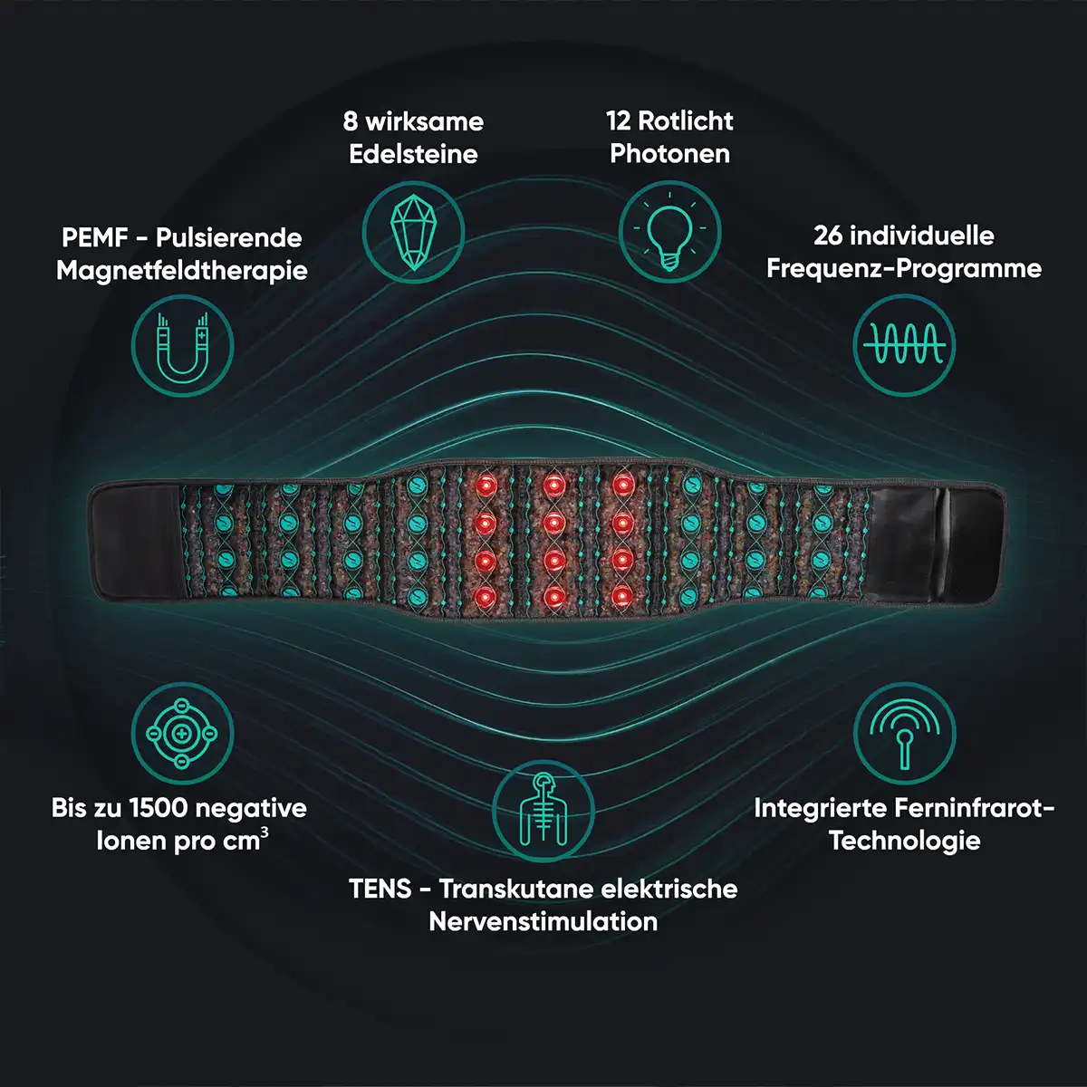 Neowake® Frequenzgürtel – 7-in-1 Frequenzanwendung für die Körpermitte